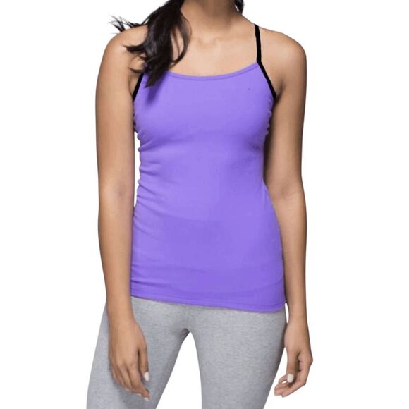 LULULEMON ATHLETICA Power Y Tank 'Luon in Power Purple/Black Size 6 - Picture 2 of 4